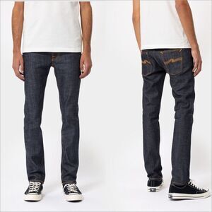 Nudie Jeans The Finn Organic Dry Twill Size 31x32 Slim Fit Dark Wash Stretch